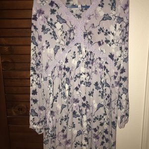 Purple floral dress